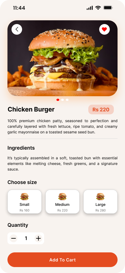 Food App Description
