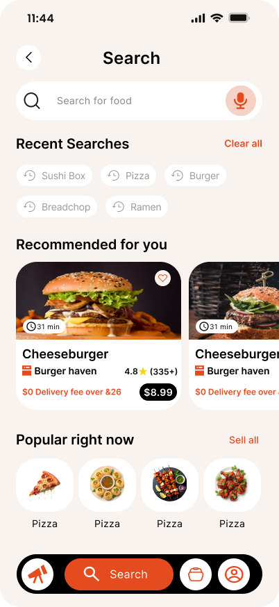 Food App Search