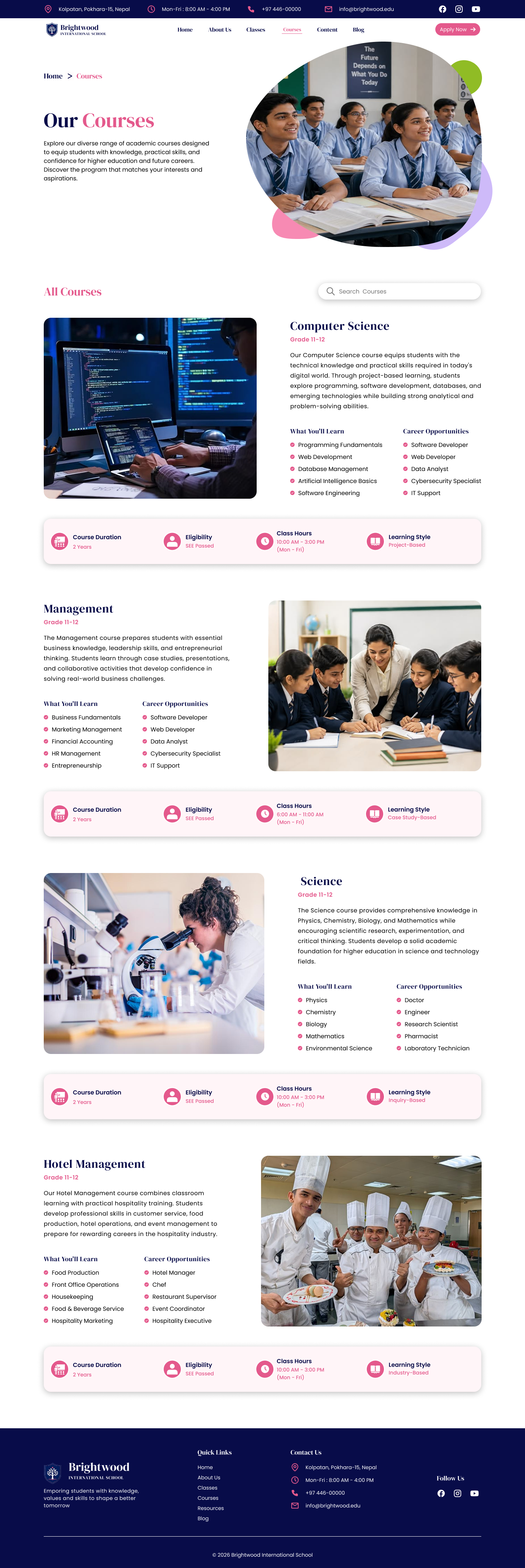 School Website Course