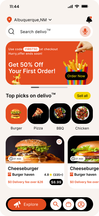 Food App Home